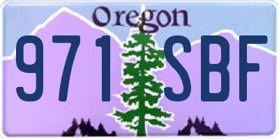 OR license plate 971SBF