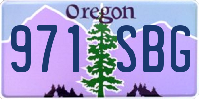 OR license plate 971SBG
