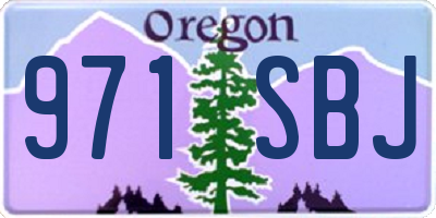 OR license plate 971SBJ