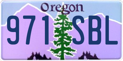 OR license plate 971SBL