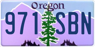 OR license plate 971SBN