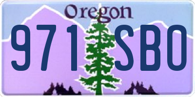 OR license plate 971SBO
