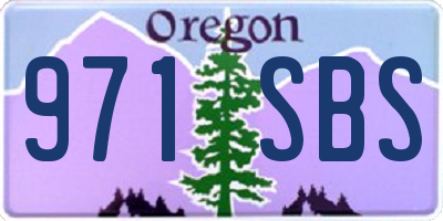 OR license plate 971SBS