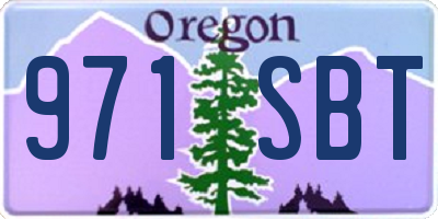OR license plate 971SBT