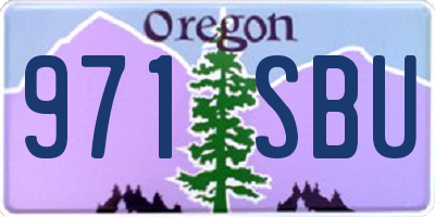 OR license plate 971SBU
