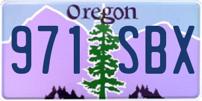 OR license plate 971SBX
