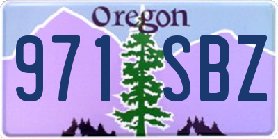 OR license plate 971SBZ