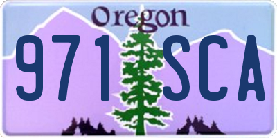 OR license plate 971SCA