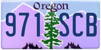 OR license plate 971SCB