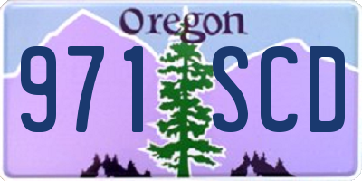 OR license plate 971SCD