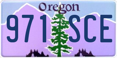 OR license plate 971SCE