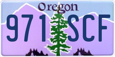 OR license plate 971SCF