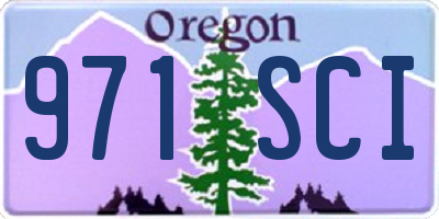 OR license plate 971SCI