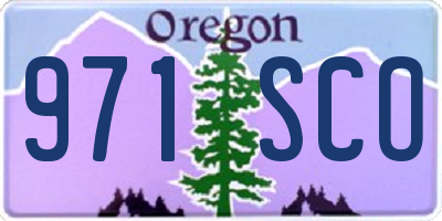OR license plate 971SCO