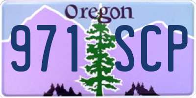 OR license plate 971SCP