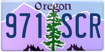 OR license plate 971SCR