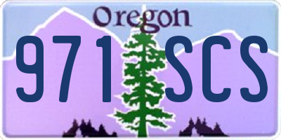 OR license plate 971SCS
