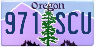 OR license plate 971SCU