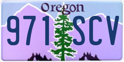OR license plate 971SCV