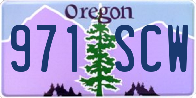 OR license plate 971SCW