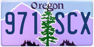 OR license plate 971SCX