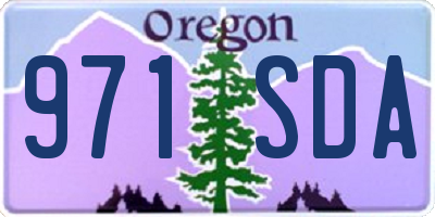 OR license plate 971SDA