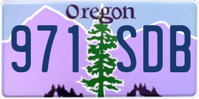 OR license plate 971SDB
