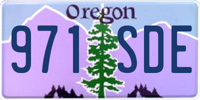 OR license plate 971SDE