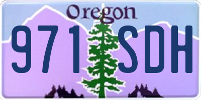 OR license plate 971SDH