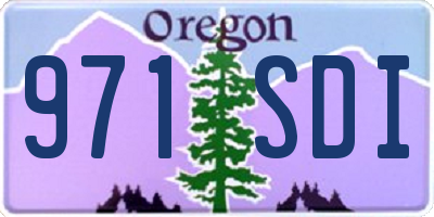 OR license plate 971SDI