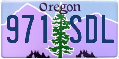 OR license plate 971SDL