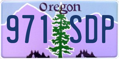 OR license plate 971SDP