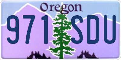 OR license plate 971SDU