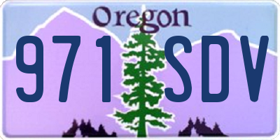 OR license plate 971SDV