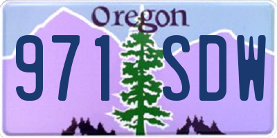 OR license plate 971SDW