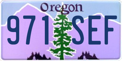 OR license plate 971SEF