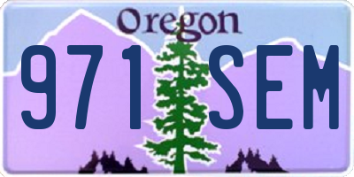 OR license plate 971SEM