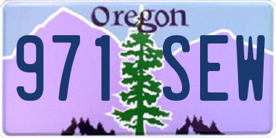 OR license plate 971SEW