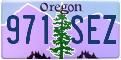 OR license plate 971SEZ