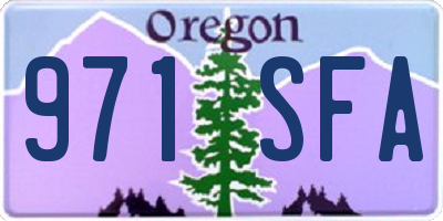 OR license plate 971SFA