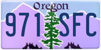 OR license plate 971SFC