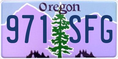 OR license plate 971SFG