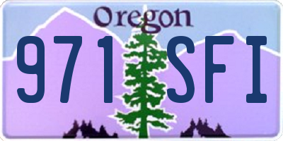 OR license plate 971SFI