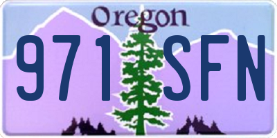 OR license plate 971SFN