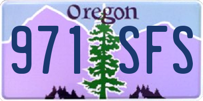 OR license plate 971SFS