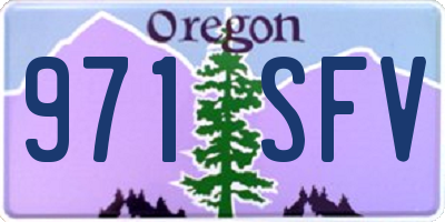 OR license plate 971SFV