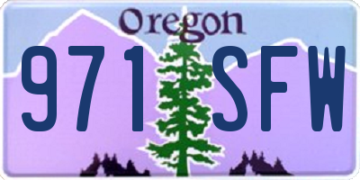 OR license plate 971SFW