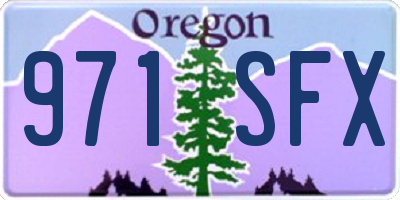 OR license plate 971SFX