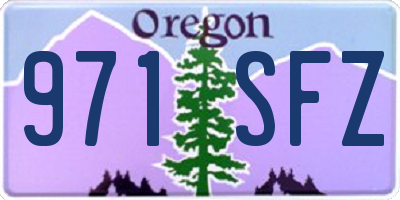 OR license plate 971SFZ