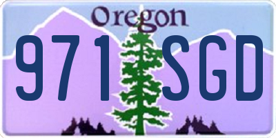 OR license plate 971SGD